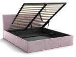 Kárpitozott ágy tárolóhellyel TOP line 7 140x200 Rózsaszín Velvet