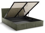 Kárpitozott ágy tárolóhellyel TOP line 7 140x200 Olíva Velvet
