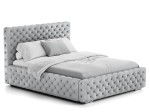 Kárpitozott ágy 180x200 tárolóhellyel PRO line 15 szürke