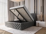 Kárpitozott ágy 180x200 tárolóhellyel PRO line 15 Velvet Grafit