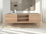 TV szekrény bükkfá Beskid, szélesség 155 cm, Natúr bükk