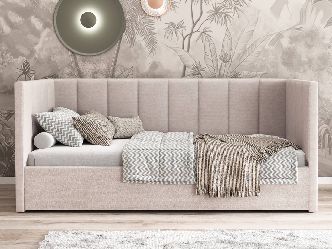 Kárpitozott kanapéágy 90x200 as konténerrel és kerettel Soro21 Urus