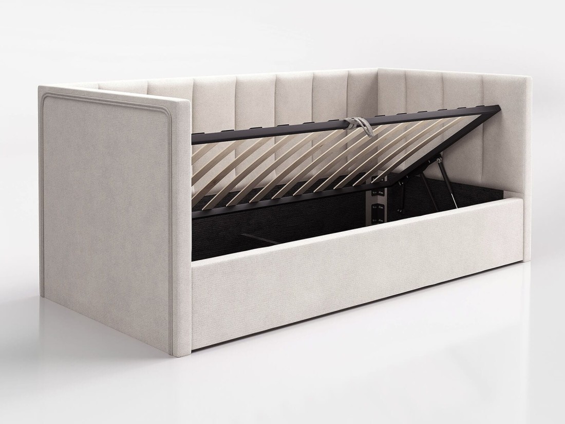 Kárpitozott kanapéágy 90x200 as konténerrel és kerettel Soro21 Urus