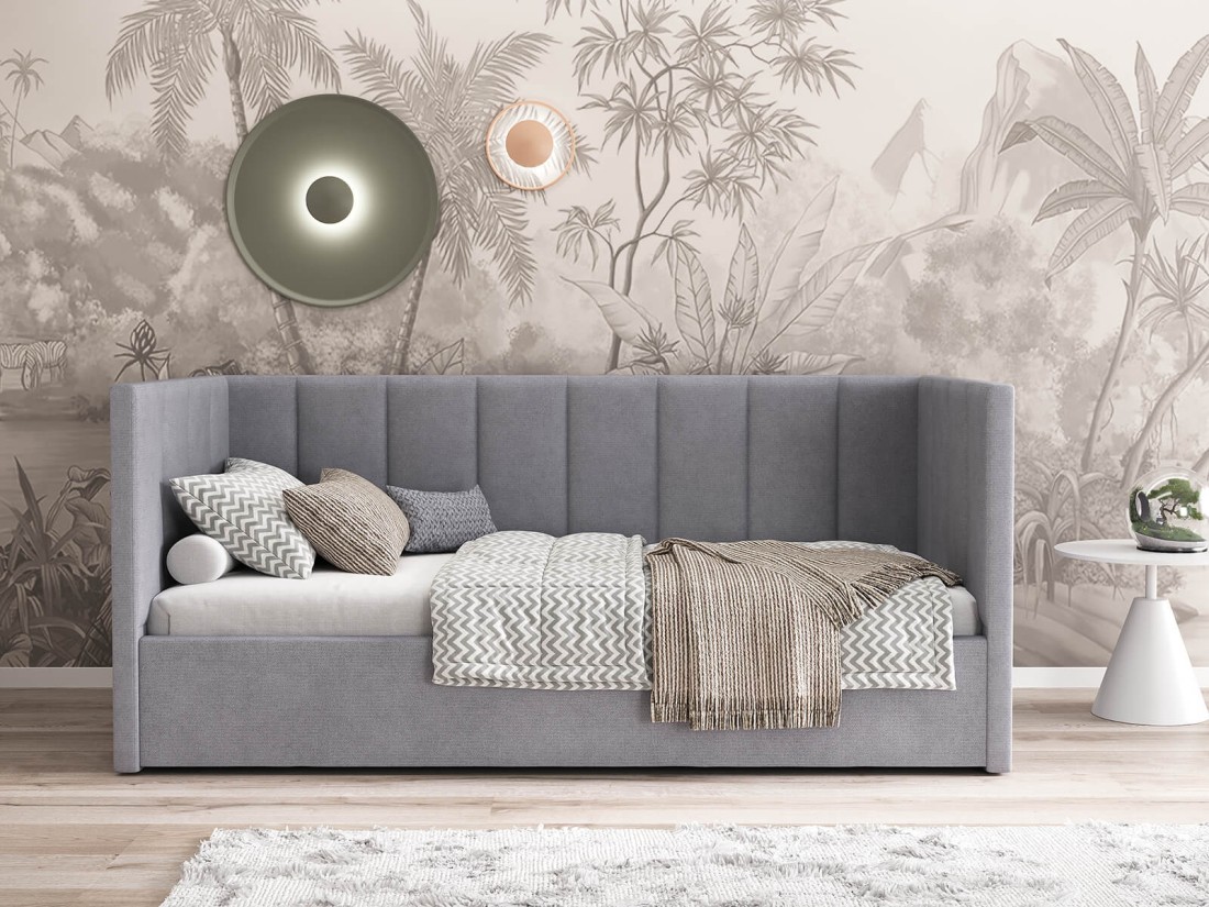 Kárpitozott kanapéágy 90x200 as konténerrel és kerettel Soro90 Urus