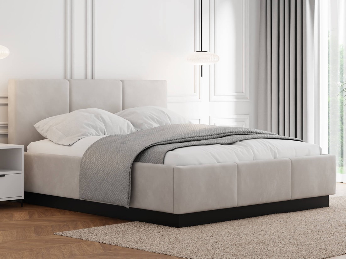Kárpitozott ágy levitációs, tárolóhellyel TOP line 8 180x200 Szürke Velvet