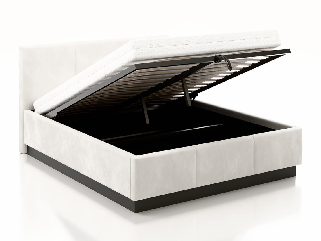 Kárpitozott ágy levitációs, tárolóhellyel TOP line 8 180x200 Szürke Velvet