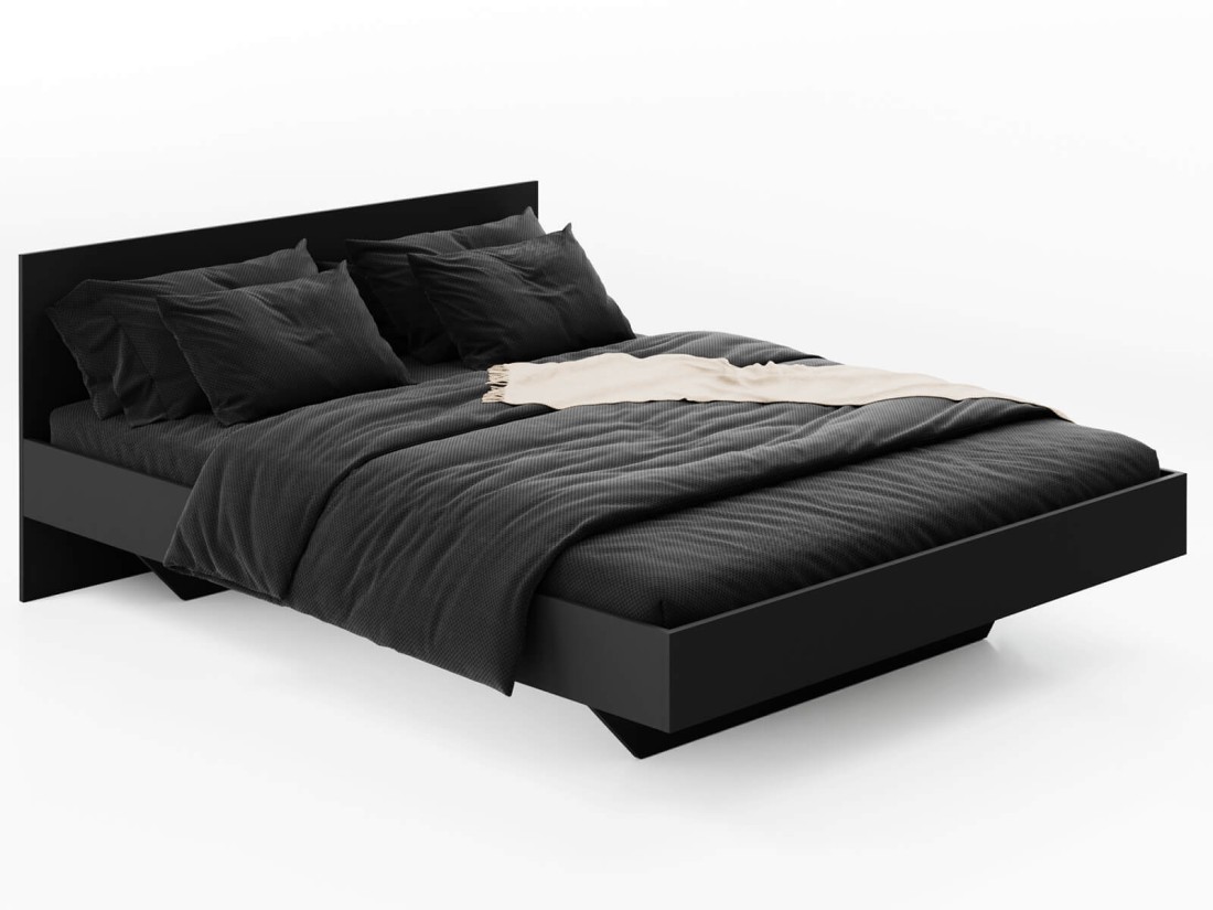 Levitációs ágy bútorlapból 120x200 DM2 Fekete