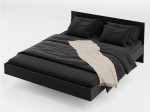 Levitációs ágy bútorlapból 120x200 DM2 Fekete