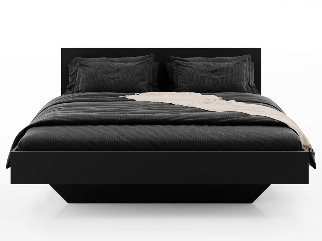 Levitációs ágy bútorlapból 160x200 DM2 Fekete