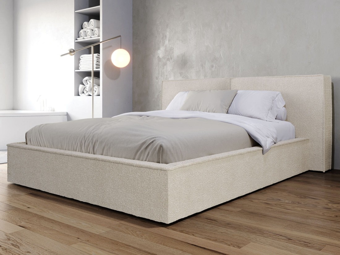 Kárpitozott ágy tárolóhellyel 180x200 PRO line 20 Boucle 02