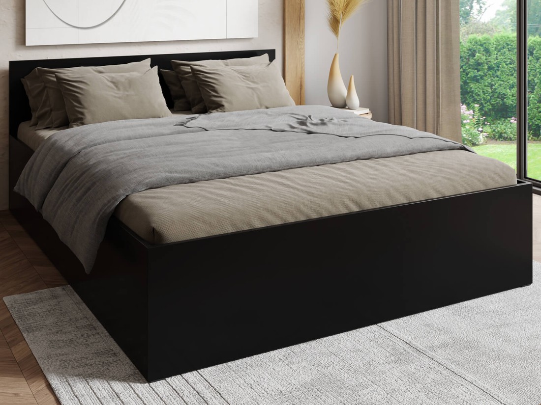 Ágy 160x200 DM1 fekete