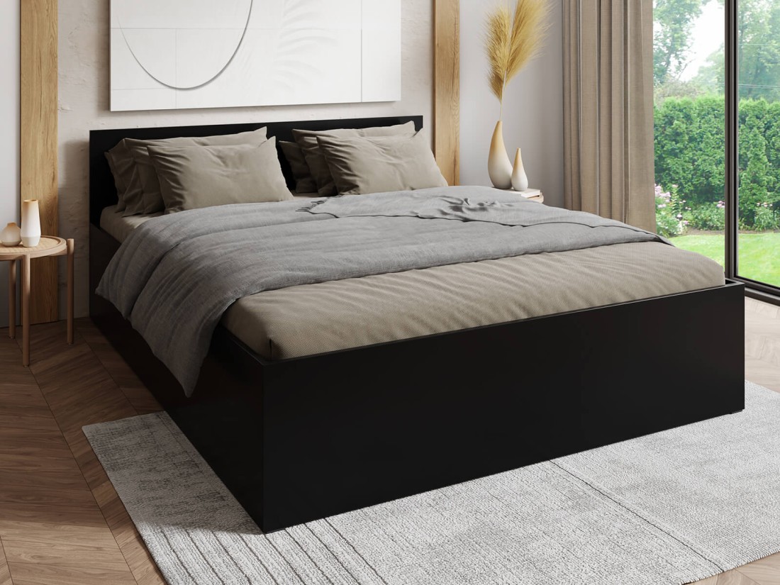 Ágy 160x200 DM1 fekete