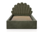Kárpitozott gyerekágy 90x200 as konténerrel és kerettel, Olíva Velvet Kids Line 3 Kagyló