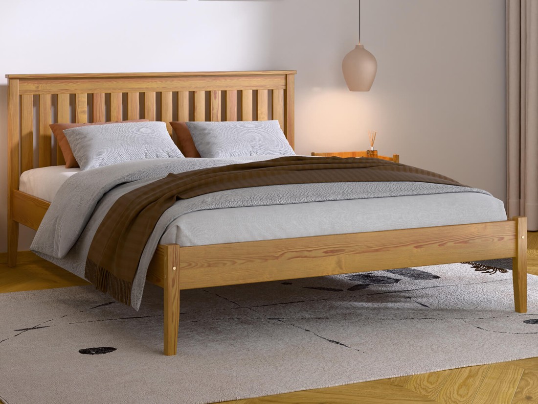Fenyőfenyő ágy 120x200 Bilbao tölgy