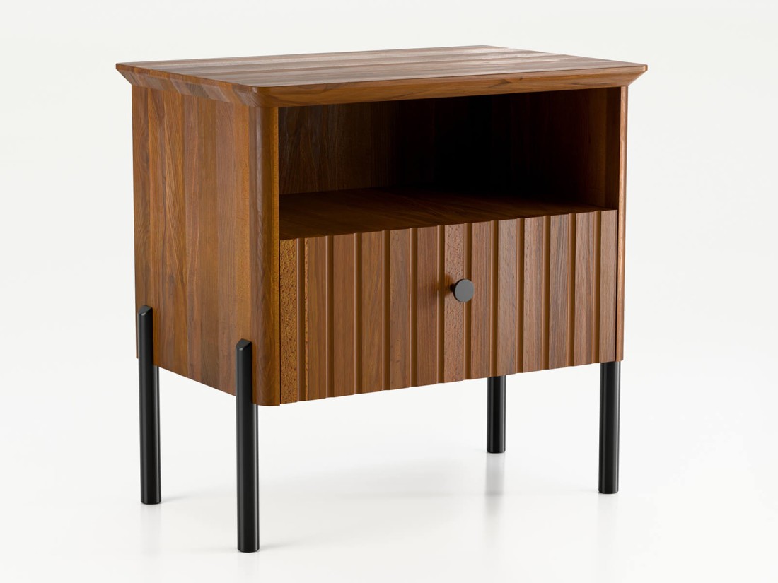 Fa éjjeliszekrény bükkből Lamelo Rusztikus tölgy