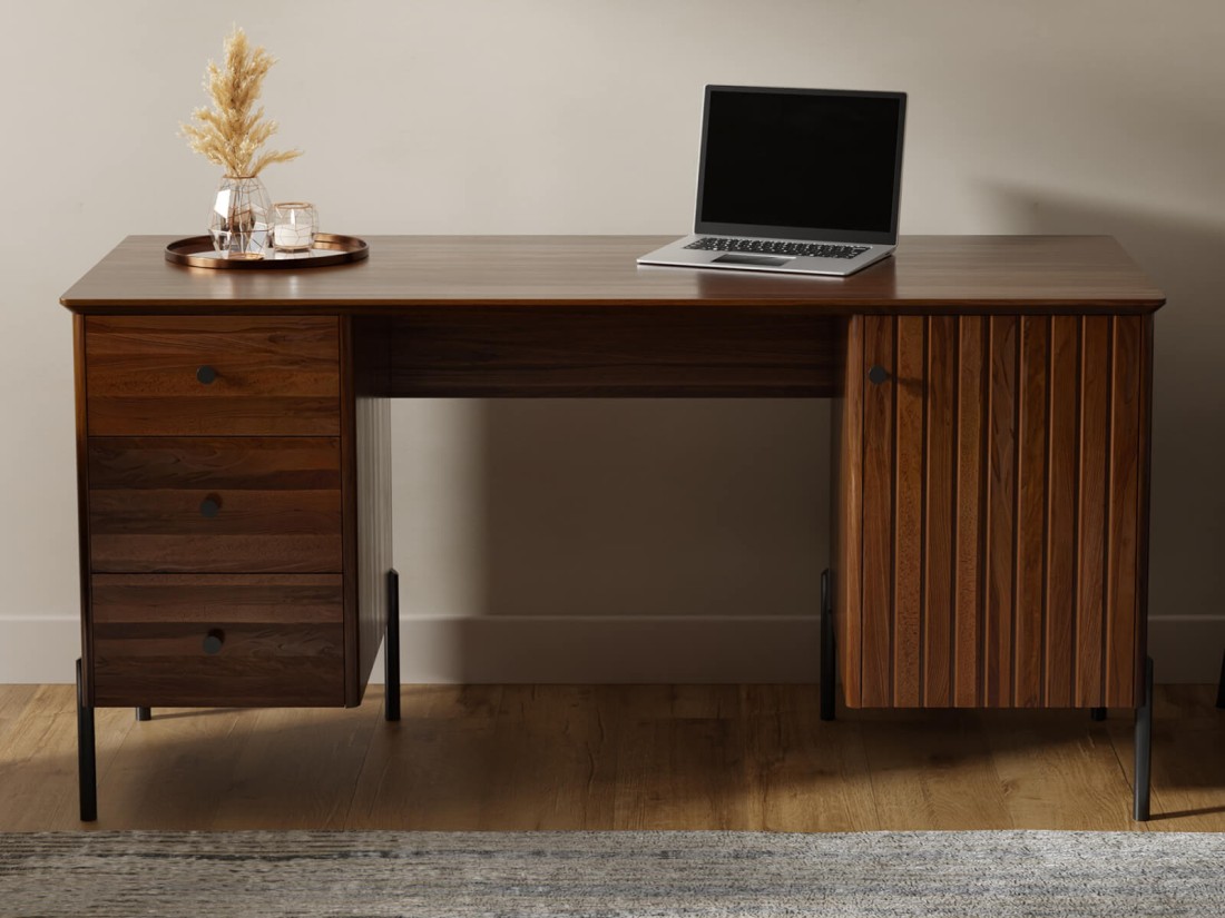 Fa íróasztal bükkfából Lamelo, Diófa