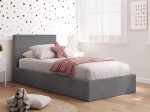 Kárpitozott gyerekágy 90x200 as konténerrel és kerettel, grafit színű Velvet Kids Line 4