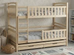 Fából készült emeletes ágy 3 fő részére fiókokkal 90x200 P3S fenyő
