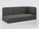 Kárpitozott egyszemélyes kanapé 90x200, konténerrel és vázzal, Bluvel 18 Grafitovy Leo