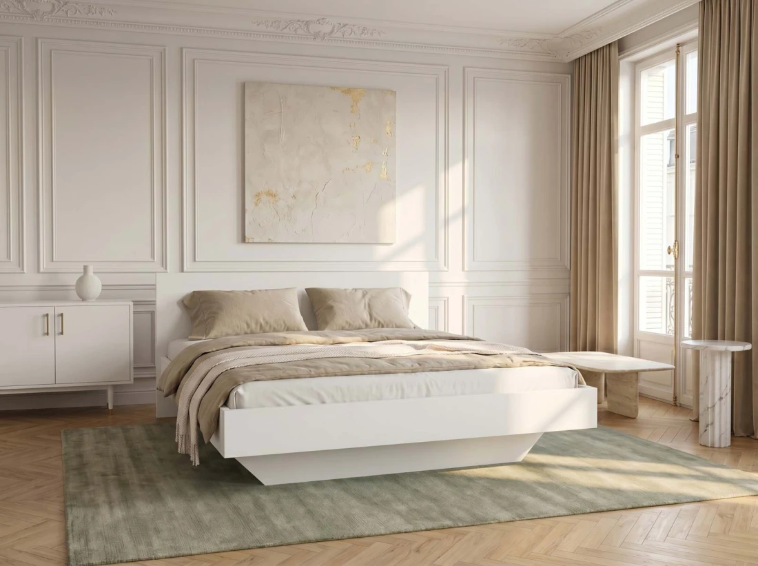 Levitációs ágy bútorlapból 140x200 DM2 fehér