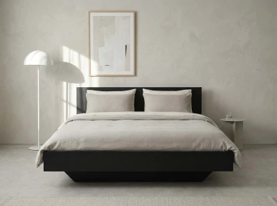 Levitációs ágy bútorlapból 120x200 DM2 Fekete