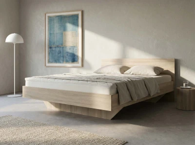 Levitációs ágy bútorlapból 160x200 DM2 tölgy sonoma