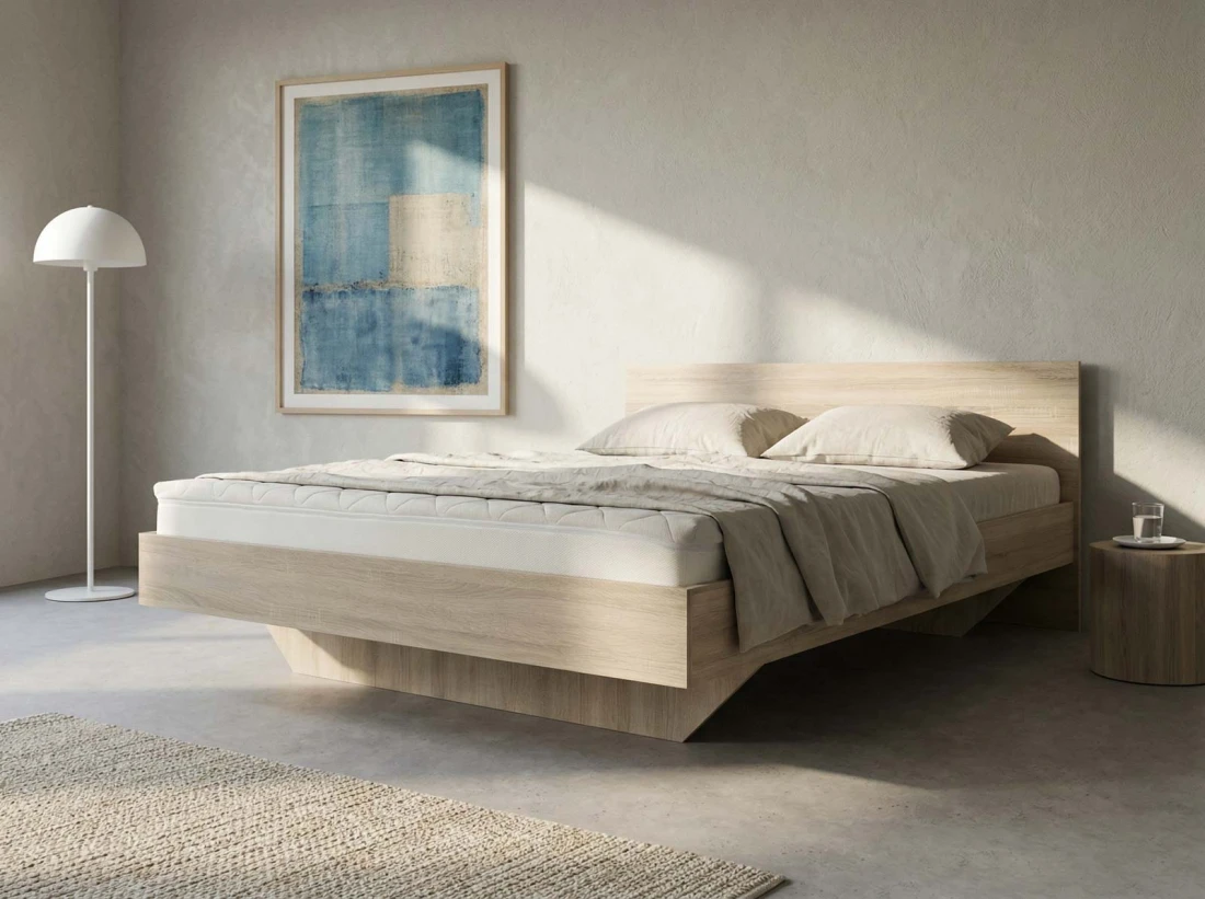 Levitációs ágy bútorlapból 180x200 DM2 tölgy sonoma