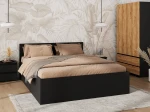 Ágy 140x200 emelhető fémkerettel és tárolórekesszel DM1 fekete