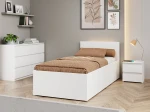 Ágy 90x200 emelhető fémkerettel és tárolórekesszel DM1 fehér