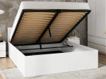 Ágy 120x200 emelhető fémkerettel és tárolórekesszel DM1 fehér
