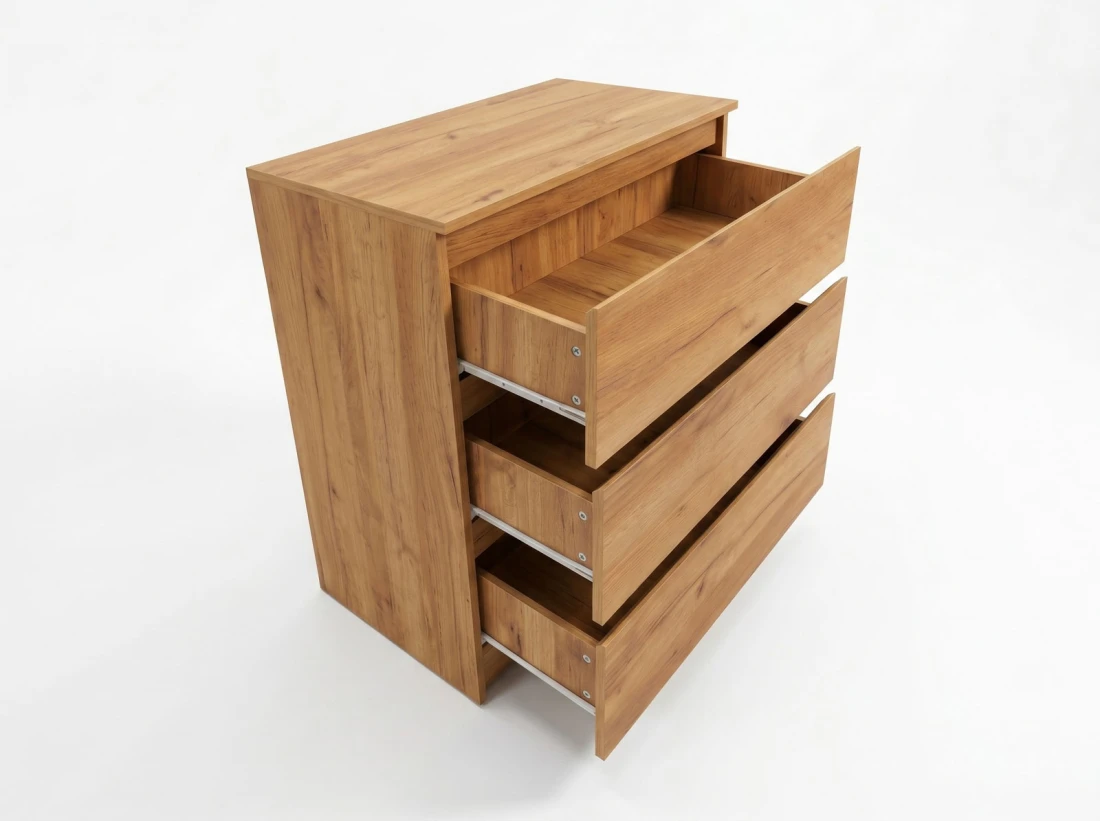 Fiókos komód 3S 70x77 cm Fabio tölgy craft