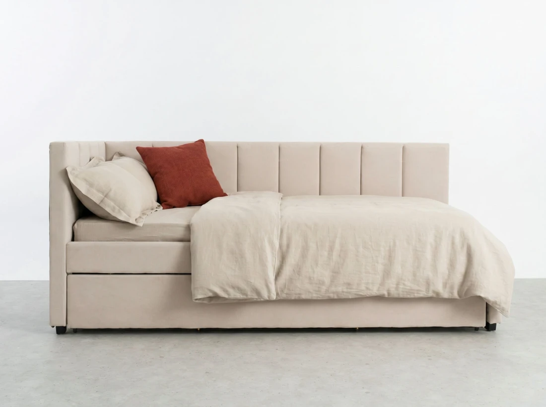 Kárpitozott kihúzható kétszemélyes kanapéágy 90x200 cm Dan Soro 21