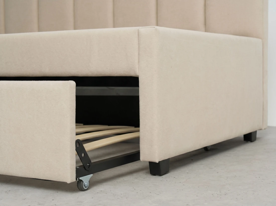 Kárpitozott kihúzható kétszemélyes kanapéágy 90x200 cm Dan Bluvel 22