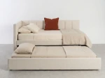 Kárpitozott kihúzható kétszemélyes kanapéágy 90x200 cm Dan Bluvel 22