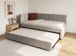 Kárpitozott kihúzható kétszemélyes kanapéágy 90x200 cm Dan Bluvel 03