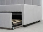 Kárpitozott kihúzható kétszemélyes kanapéágy 90x200 cm Dan Bluvel 03