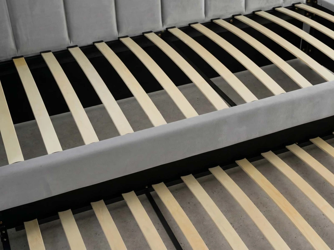 Kárpitozott kihúzható kétszemélyes kanapéágy 90x200 cm Dan Bluvel 03