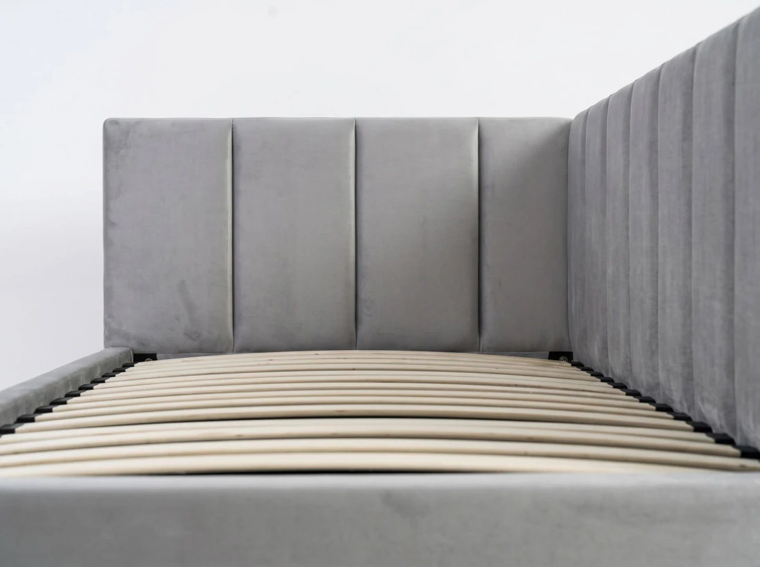 Kárpitozott kihúzható kétszemélyes kanapéágy 90x200 cm Dan Bluvel 03