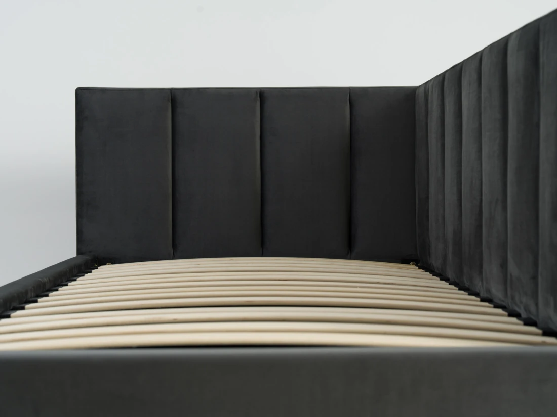 Kárpitozott kihúzható kétszemélyes kanapéágy 90x200 cm Dan Bluvel 18