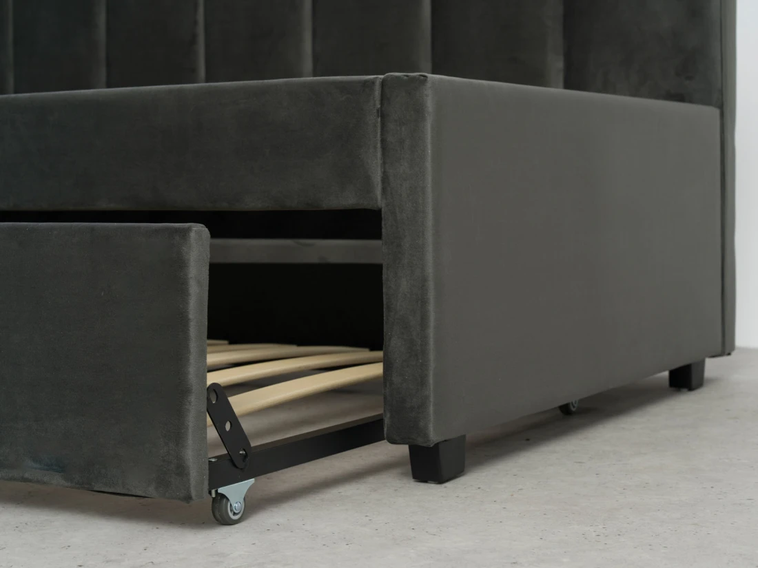 Kárpitozott kihúzható kétszemélyes kanapéágy 90x200 cm Dan Bluvel 18