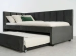Kárpitozott kihúzható kétszemélyes kanapéágy 90x200 cm Dan Bluvel 18