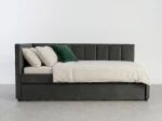 Kárpitozott kihúzható kétszemélyes kanapéágy 90x200 cm Dan Bluvel 18