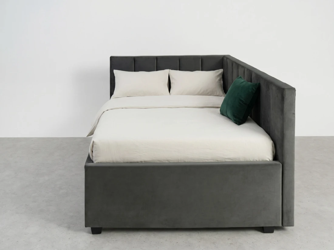 Kárpitozott kihúzható kétszemélyes kanapéágy 90x200 cm Dan Bluvel 18