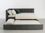 Kárpitozott kihúzható kétszemélyes kanapéágy 90x200 cm Dan Bluvel 18