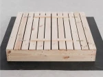 Fa homokozó fedéllel 120×120 cm – kezeletlen
