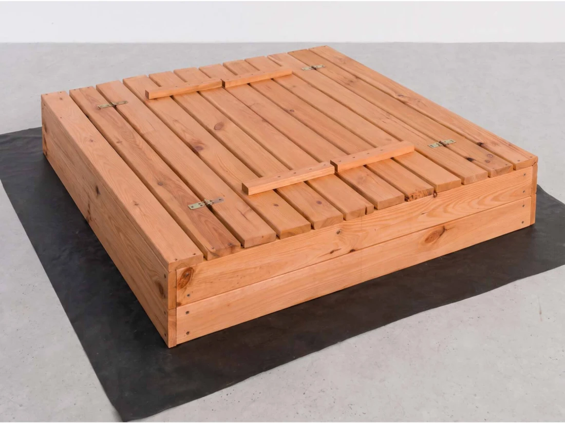 Fa homokozó fedéllel 120×120 cm – impregnált
