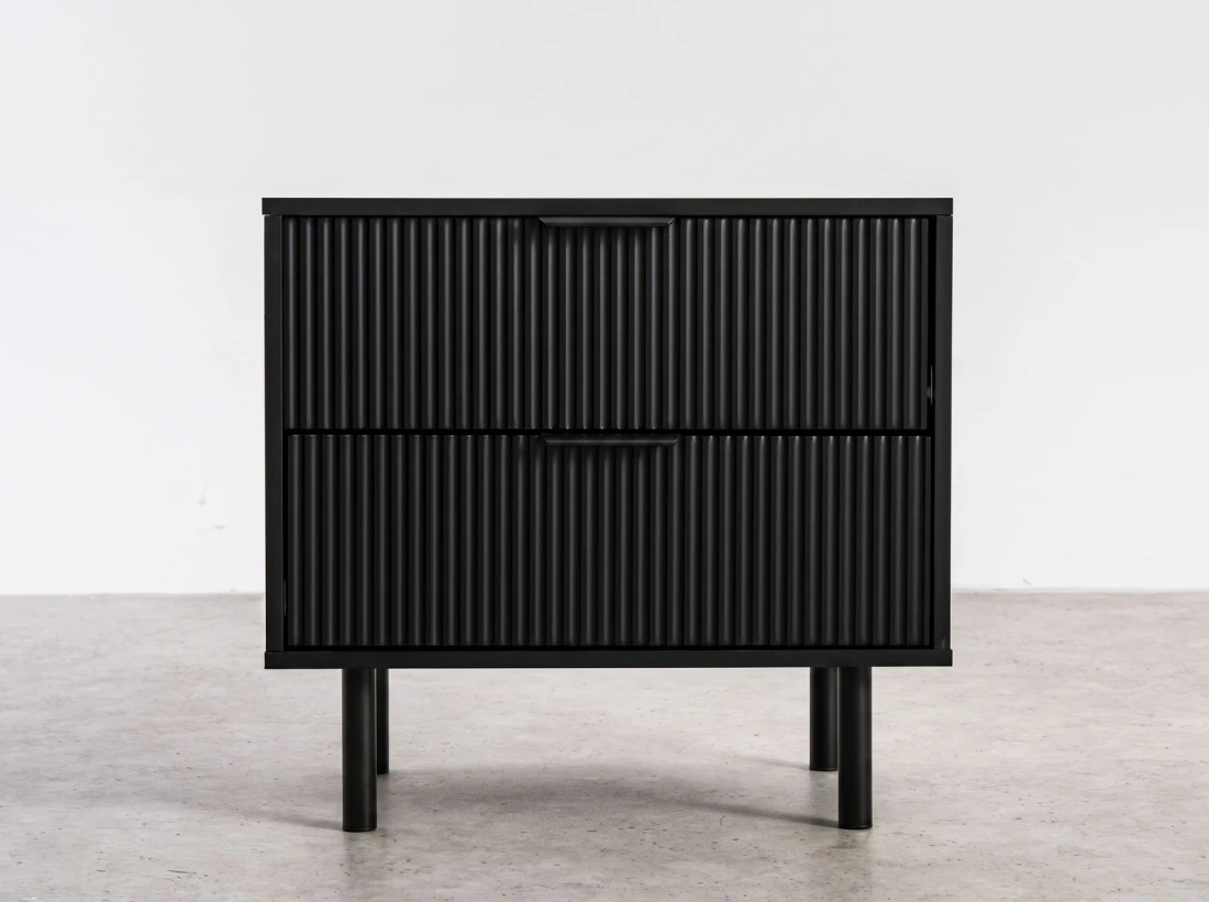 Éjjeliszekrény 2S 40x40 Riff fekete