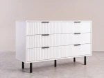 Fiókos komód 6S 118x39 cm Riff fehér