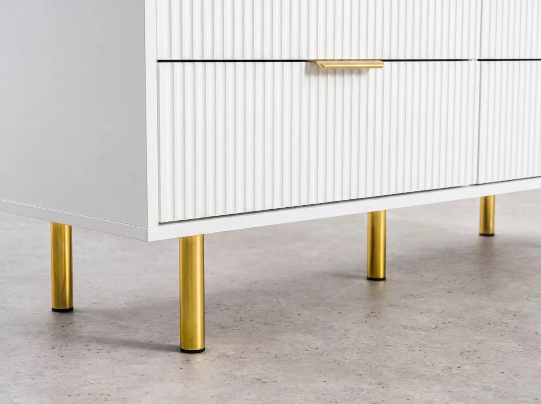 Fiókos komód 6S 118x39 cm Riff fehér