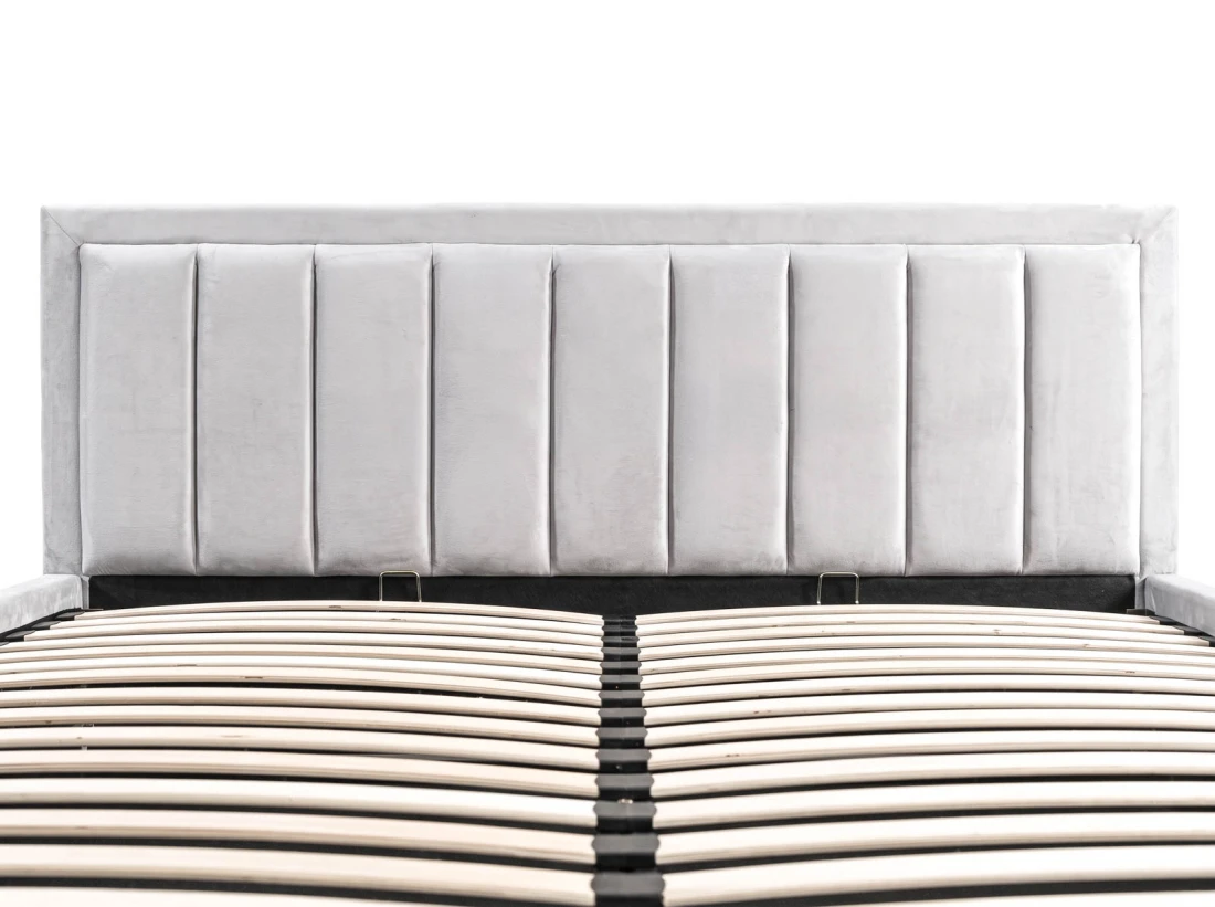 Kárpitozott ágy tárolóhellyel TOP line 9 Bluvel 03 120x200 Szürke